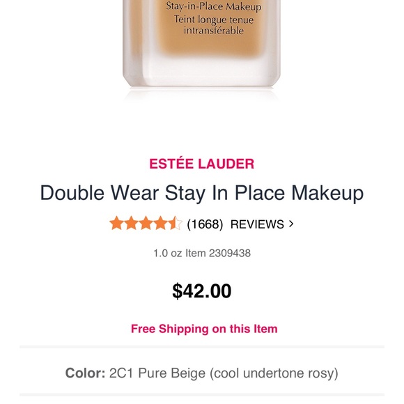 Estée Lauder Double Wear Foundation 2 C1 - Picture 4 of 4